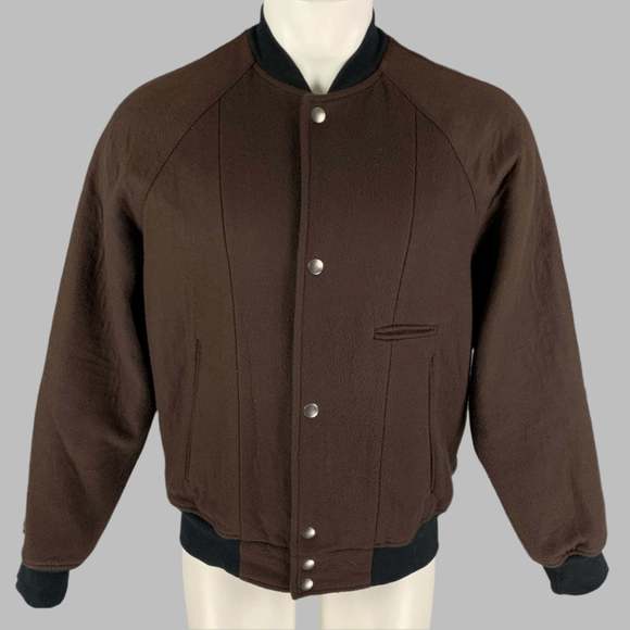 MARC JACOBS Brown Wool Blend Bomber Jacket - Picture 1 of 5